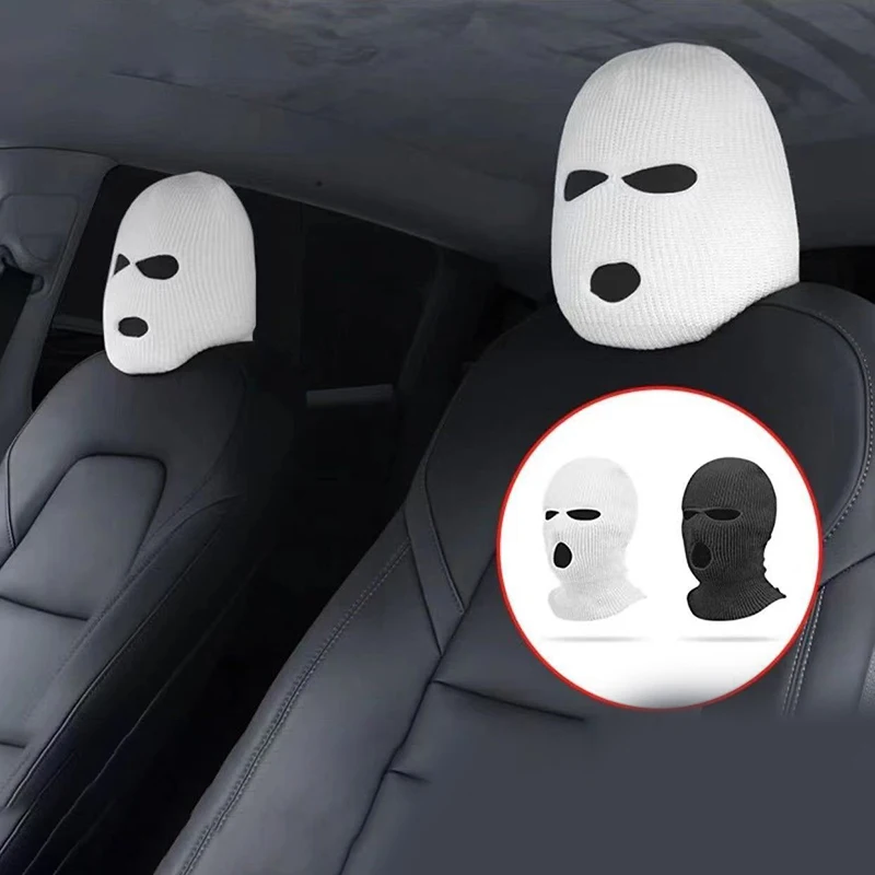 3-Hole Knitted Black White Funny Full Face Cover Universal Car Seat Headrest Cover Balaclava DIY Auto Interior Decoration
3-Hole Knitted Black White Funny Full Face Cover Universal Car Seat Headrest Cover Balaclava DIY Auto Interior Decoration
