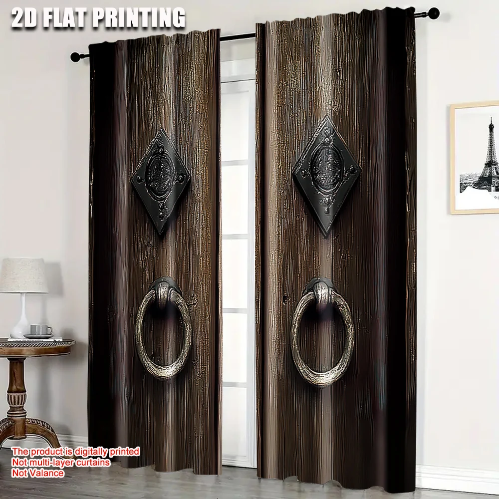 2Pcs Rural Wooden House Pattern Curtain Stylish With Wooden Door Print Pattern Curtain For Bedroom Office Kitchen
2Pcs Rural Wooden House Pattern Curtain Stylish With Wooden Door Print Pattern Curtain For Bedroom Office Kitchen