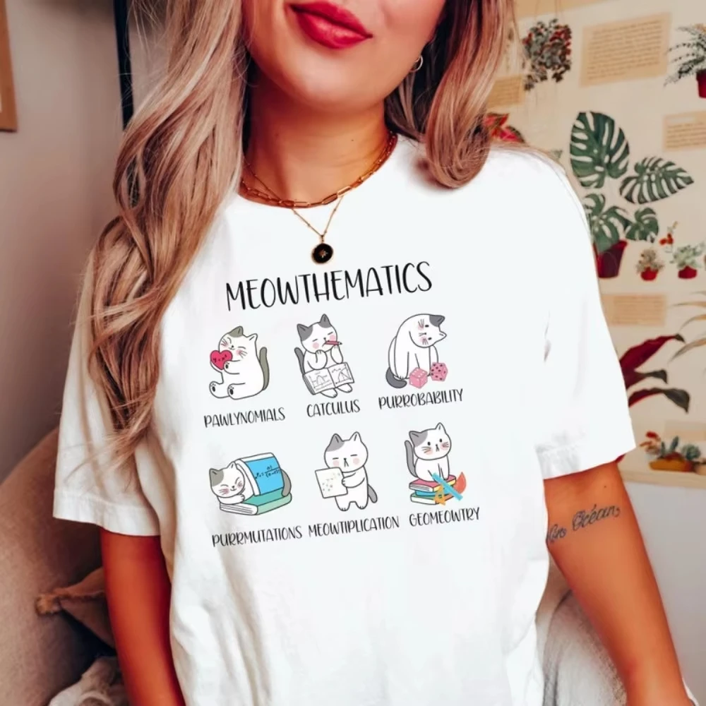 Math Teacher Funny Cat Shirt Math Cat Puns Math Lover Cat Shirt Summer Breathable Camisetas Nostalgia Retro Street Fashion Tops
Math Teacher Funny Cat Shirt Math Cat Puns Math Lover Cat Shirt Summer Breathable Camisetas Nostalgia Retro Street Fashion Tops