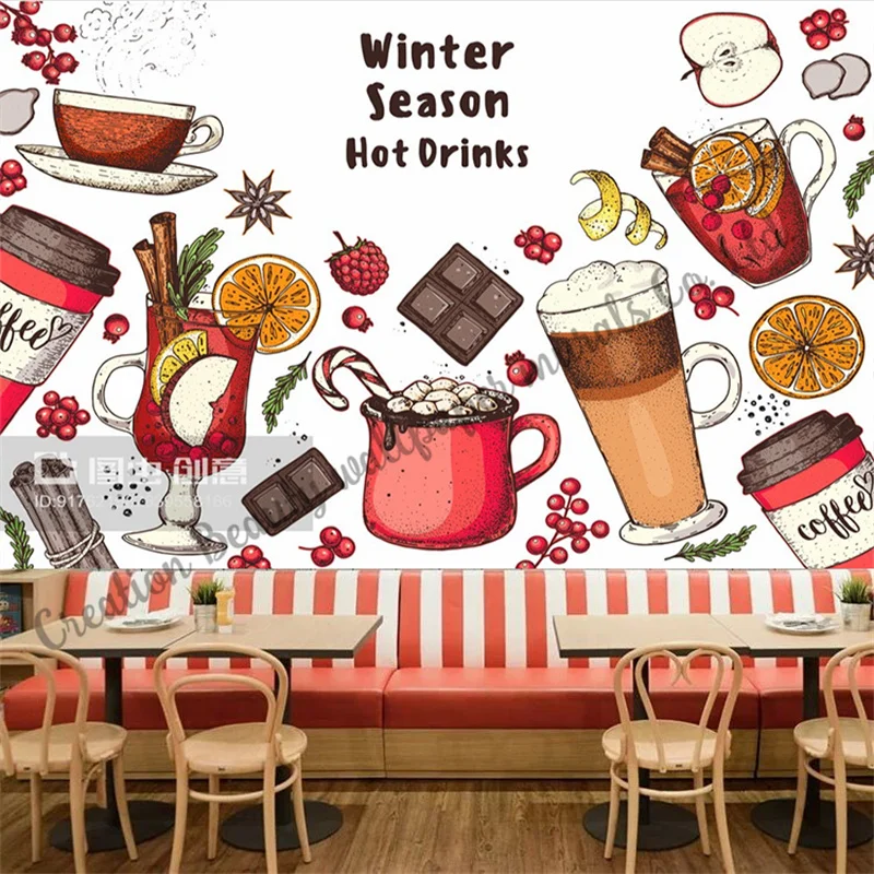 Custom Mulled Wine Coffee Hot Drink Wallpaper Industrial Decoration Mural Restaurant Cafe Bar Milk Tea Shop Background Wall
Custom Mulled Wine Coffee Hot Drink Wallpaper Industrial Decoration Mural Restaurant Cafe Bar Milk Tea Shop Background Wall