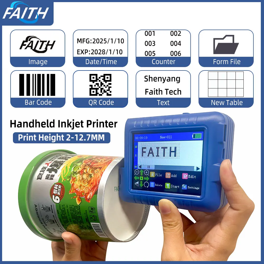 Беспроводной портативный мини-термопринтер Faith, принтер для этикеток и штрих-кодов с изменяемой динамической базой данных, многоязычный
Беспроводной портативный мини-термопринтер Faith, принтер для этикеток и штрих-кодов с изменяемой динамической базой данных, многоязычный