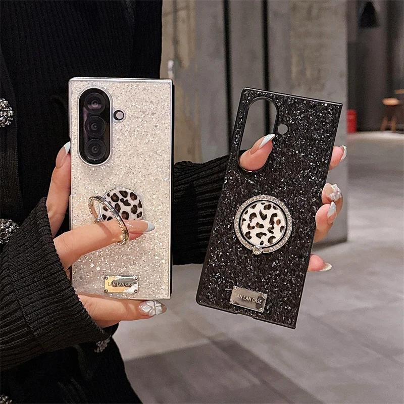 Luxurious black leopard print stand Phone Case For Samsung Galaxy Z Fold 7 6 5 Z Fold6 Fold7 Cover with Ring Cute Cases Women Fu
Luxurious black leopard print stand Phone Case For Samsung Galaxy Z Fold 7 6 5 Z Fold6 Fold7 Cover with Ring Cute Cases Women Fu