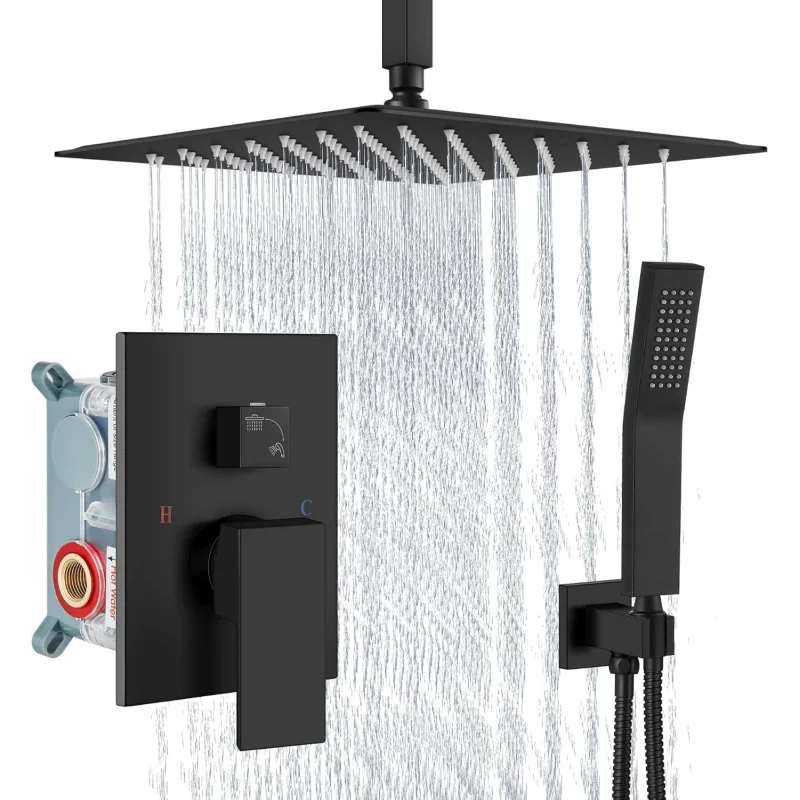 Matte Black Rain Shower Combo – 16 Ceiling Mount with Handheld Spray, High Pressure, Trim Kit Included Bathroom Faucet
Matte Black Rain Shower Combo – 16 Ceiling Mount with Handheld Spray, High Pressure, Trim Kit Included Bathroom Faucet
