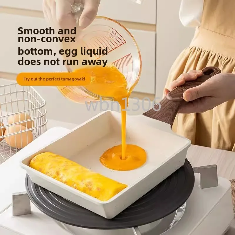 Household pan Square frying pan Tamako fried egg artifact Thick egg roasted non-stick egg roll pan
Household pan Square frying pan Tamako fried egg artifact Thick egg roasted non-stick egg roll pan