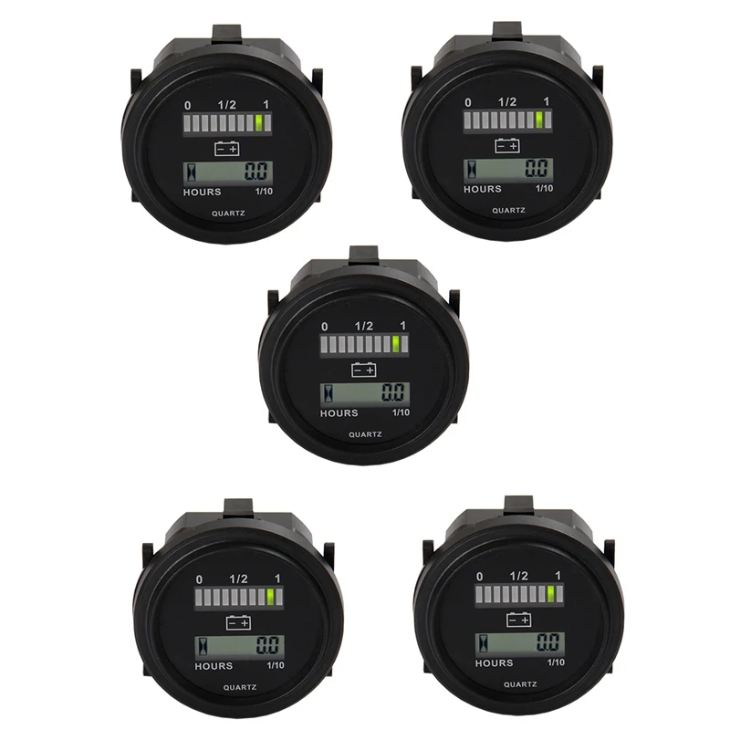 5X LED With Hour Meter Round Battery Indicator Meter Gauge 12/24V 36V 48V 72V For Boat Golf Cart Yamaha Club
5X LED With Hour Meter Round Battery Indicator Meter Gauge 12/24V 36V 48V 72V For Boat Golf Cart Yamaha Club