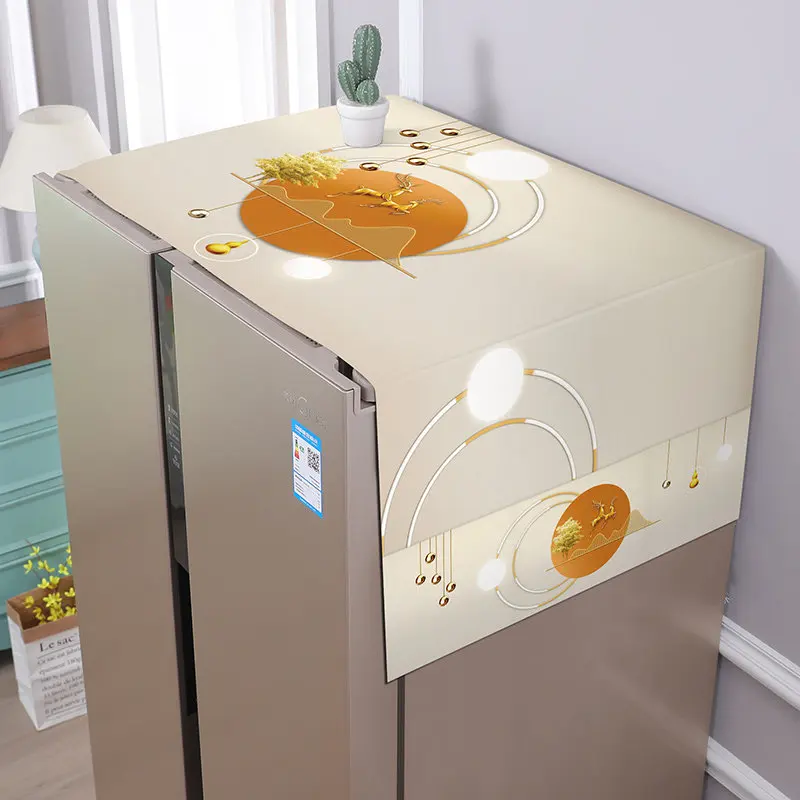 VIKAMA Minimalist Non-Slip Refrigerator Cover with Fabric Top, for Single Double Door
VIKAMA Minimalist Non-Slip Refrigerator Cover with Fabric Top, for Single Double Door