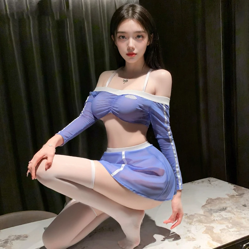 Sexy Underwear Female Purple Breast Split Suit Sexy Halter Hot Perspective Skirt Exotic Apparel Exotic Sets
Sexy Underwear Female Purple Breast Split Suit Sexy Halter Hot Perspective Skirt Exotic Apparel Exotic Sets