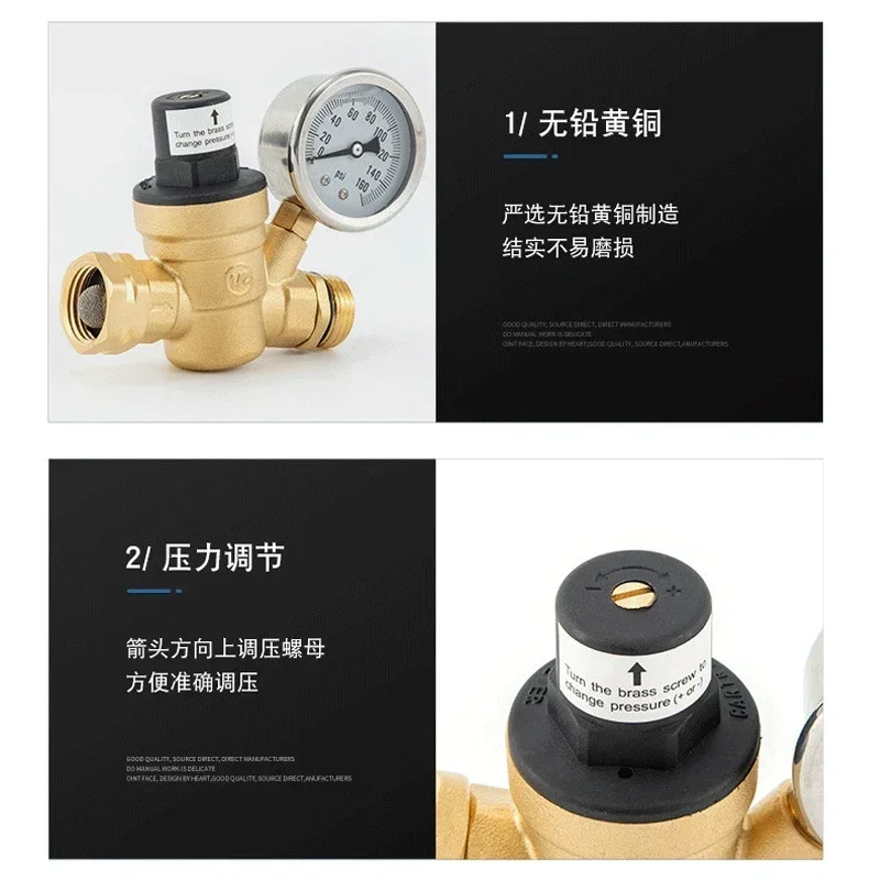 Stable 3/4" Adjustable Water Pressure Regulator Lead-Free Brass Pressure Reducing Valve with Gauge RV Accessories
Stable 3/4" Adjustable Water Pressure Regulator Lead-Free Brass Pressure Reducing Valve with Gauge RV Accessories