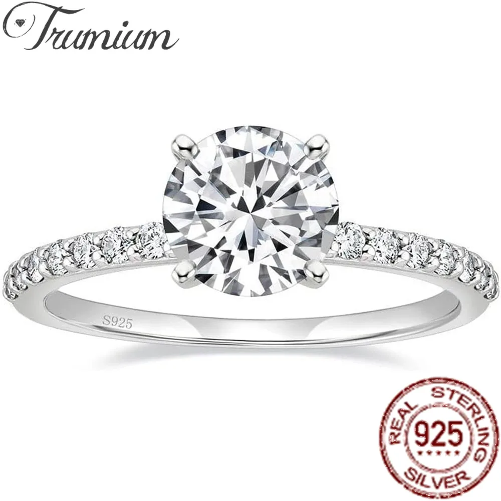 Trumium 1.25 CT 925 Sterling Silver Rings for Women Round Solitaire Cubic Zirconia Engagement Wedding Bands Promise Ring
Trumium 1.25 CT 925 Sterling Silver Rings for Women Round Solitaire Cubic Zirconia Engagement Wedding Bands Promise Ring