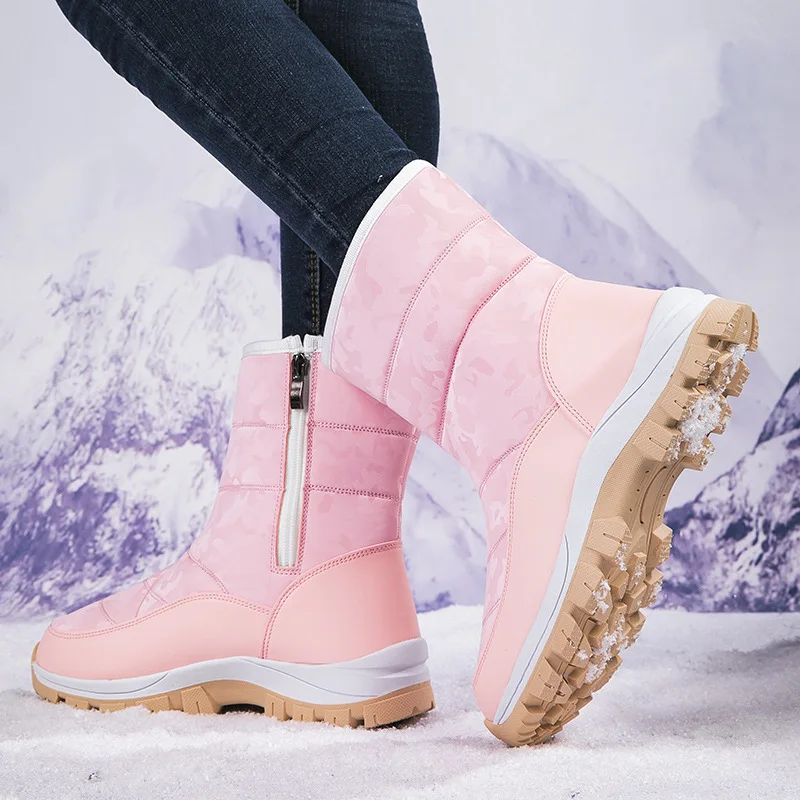 Women's New Winter Mid Calf Snow Boots Fleece Lined Waterproof Thick Sole Warm Cotton Short Boots for Students
Women's New Winter Mid Calf Snow Boots Fleece Lined Waterproof Thick Sole Warm Cotton Short Boots for Students