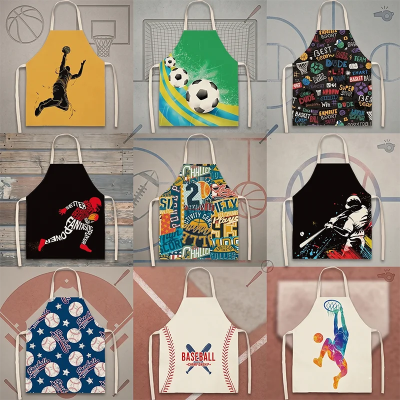 Sports Theme Printed Kitchen Apron for Men Boys Basketball Soccer Baseball Cooking Barbecue Pinafore Sleeveless Chef Work Wear
Sports Theme Printed Kitchen Apron for Men Boys Basketball Soccer Baseball Cooking Barbecue Pinafore Sleeveless Chef Work Wear