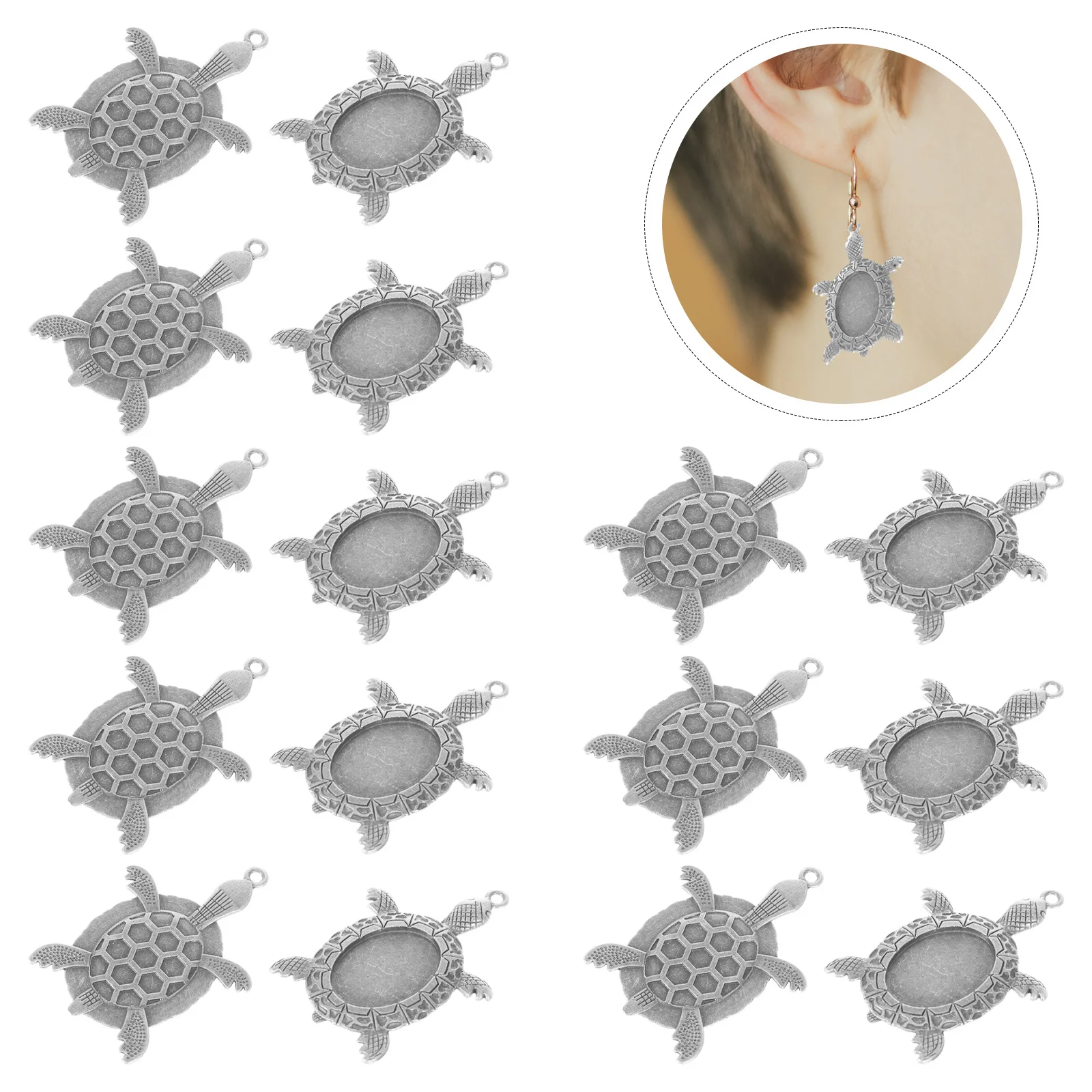20Pcs Sea Turtle Jewelry Bezel Bases Premium Zinc Alloy DIY Necklace Pendant Blanks for Bracelets Keychains Earrings Jewelry
20Pcs Sea Turtle Jewelry Bezel Bases Premium Zinc Alloy DIY Necklace Pendant Blanks for Bracelets Keychains Earrings Jewelry