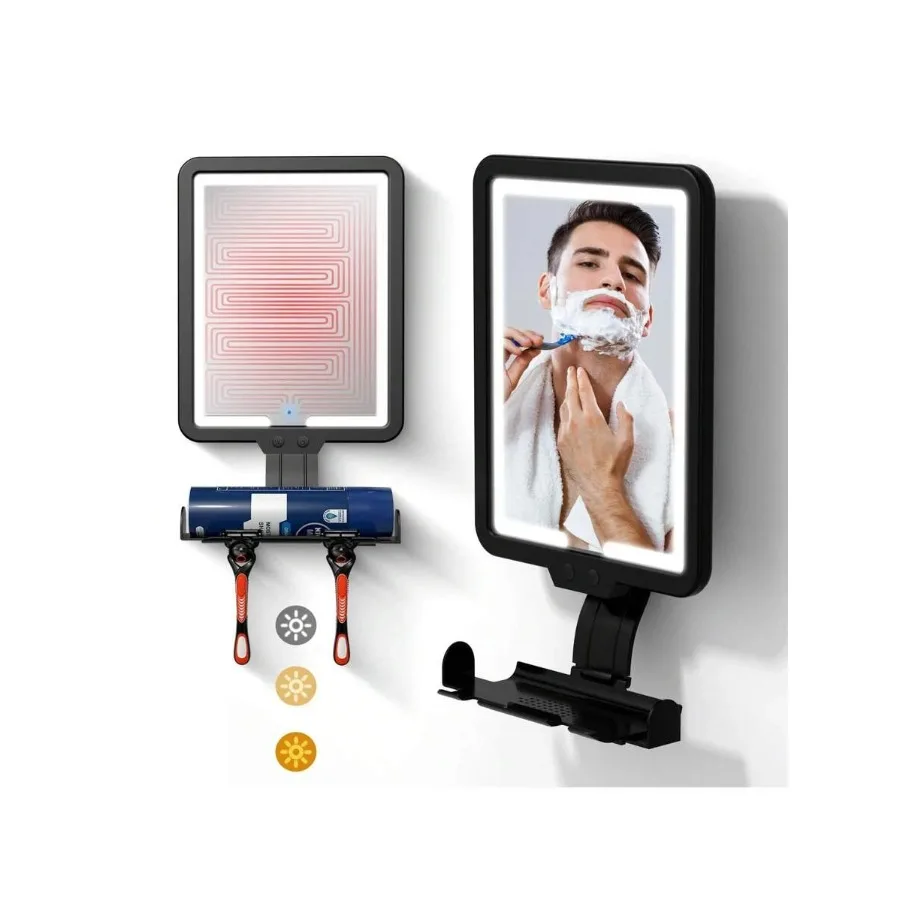 Lighted Shower Mirror Fogless For Shaving, Heated Fog Free Large 9.5*7inch 3 Color Modes Dimming Shower Shaving Mirror With Lig
Lighted Shower Mirror Fogless For Shaving, Heated Fog Free Large 9.5*7inch 3 Color Modes Dimming Shower Shaving Mirror With Lig