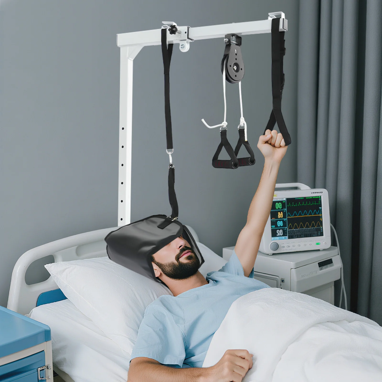 Multifunctional Stand Up Assist Bar Cervical Traction Belt Exercise Stretcher Bar Standing Frame Trapeze Bar for Bed Mobility
Multifunctional Stand Up Assist Bar Cervical Traction Belt Exercise Stretcher Bar Standing Frame Trapeze Bar for Bed Mobility