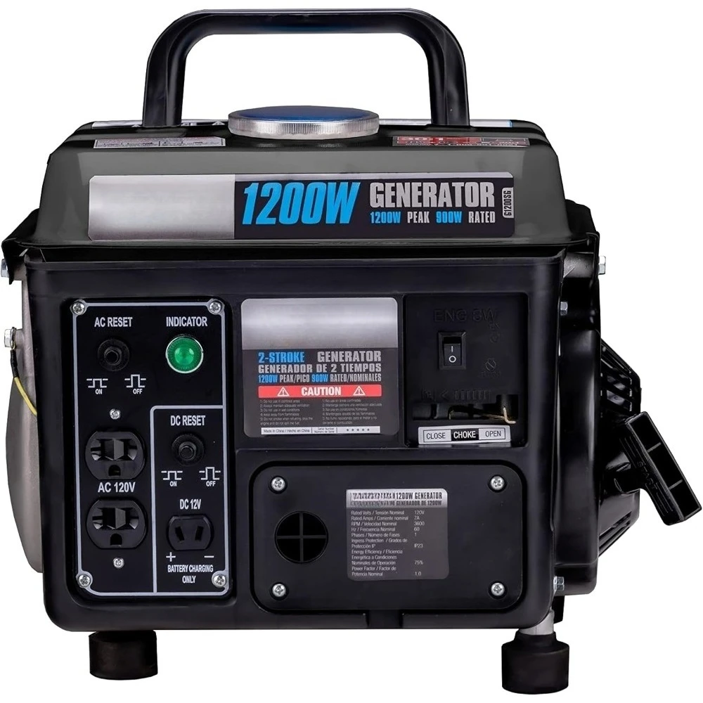 G1200SG 1,200W Carrying Handle Gas-Powered Portable Generator, 1200w, Black/Gray
G1200SG 1,200W Carrying Handle Gas-Powered Portable Generator, 1200w, Black/Gray