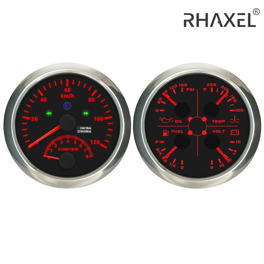 RHAXEL Комплект 2 манометра Автомобильный 2 в 1 Спидометр GPS 0-200 км/ч с тахометром 4 в 1 Уровень топлива Температура воды. Вольтметр давления масла 12В
RHAXEL Комплект 2 манометра Автомобильный 2 в 1 Спидометр GPS 0-200 км/ч с тахометром 4 в 1 Уровень топлива Температура воды. Вольтметр давления масла 12В