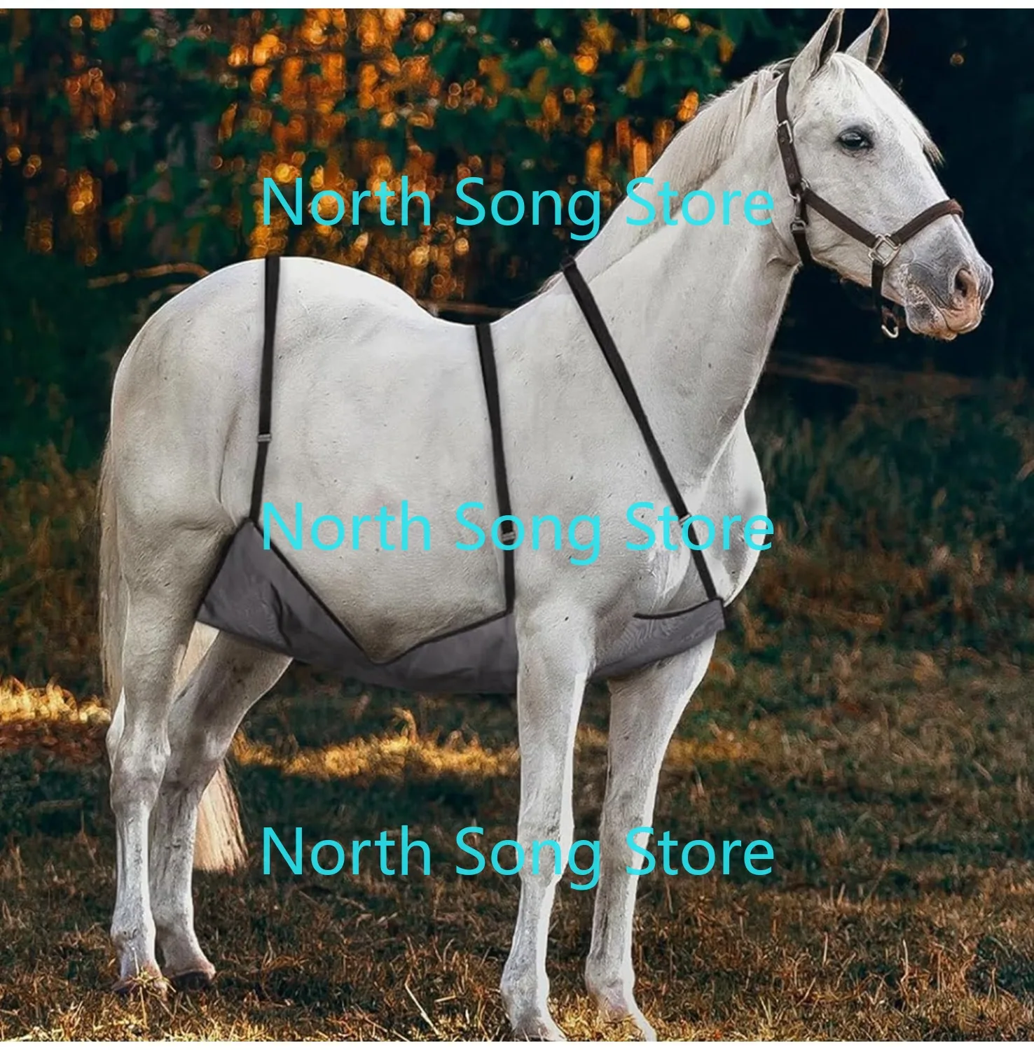 Fly Sheet Belly Guard, Stretch Mesh Rug Horse Belly Guard Net Scratch Guard Cover Breathable Mesh Belly Protector