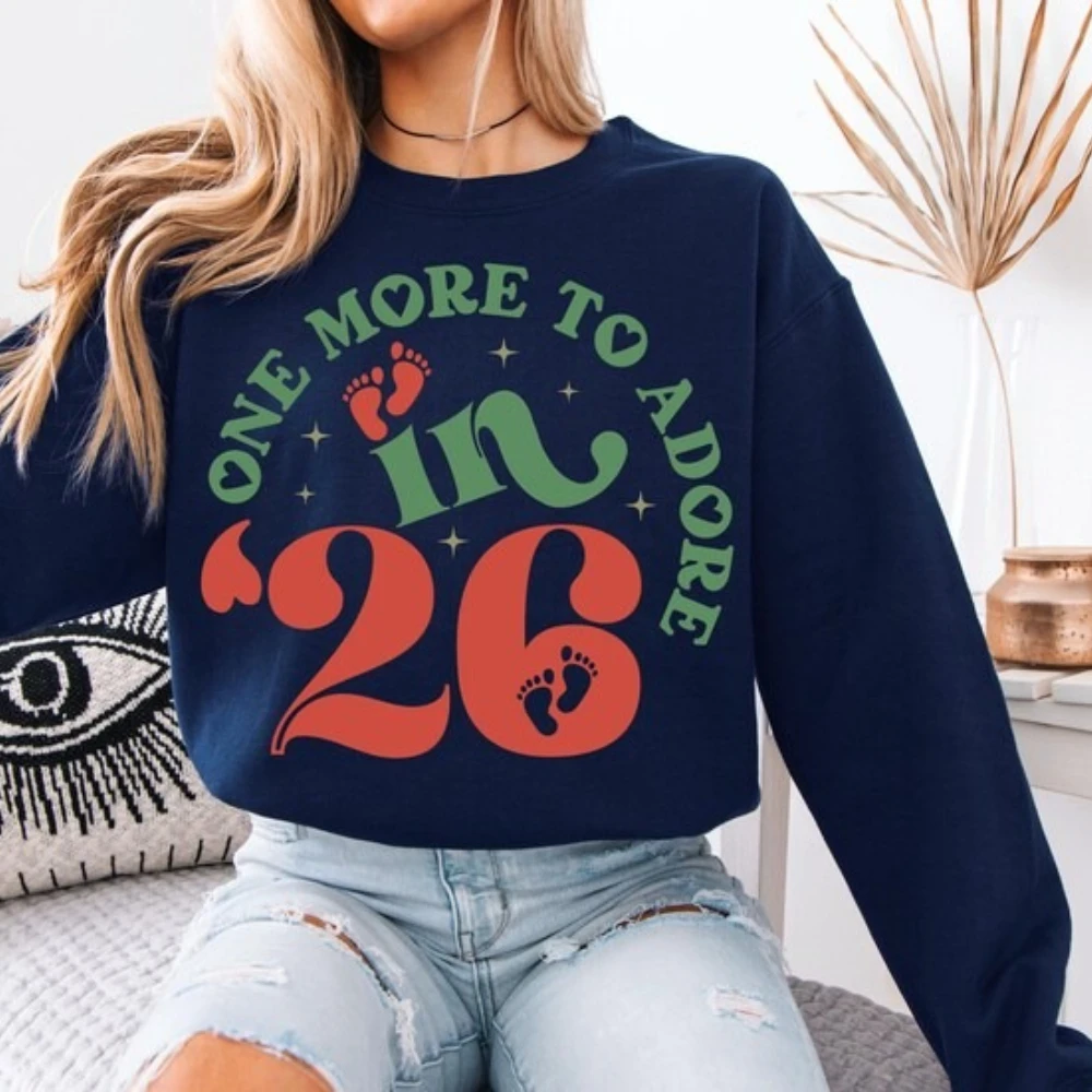 One More To Adore in 2026 Sweatshirt New Year Baby 2026 Sweater Pregnant for Mom Gift New Year Pregnancy Announcement Tops
One More To Adore in 2026 Sweatshirt New Year Baby 2026 Sweater Pregnant for Mom Gift New Year Pregnancy Announcement Tops