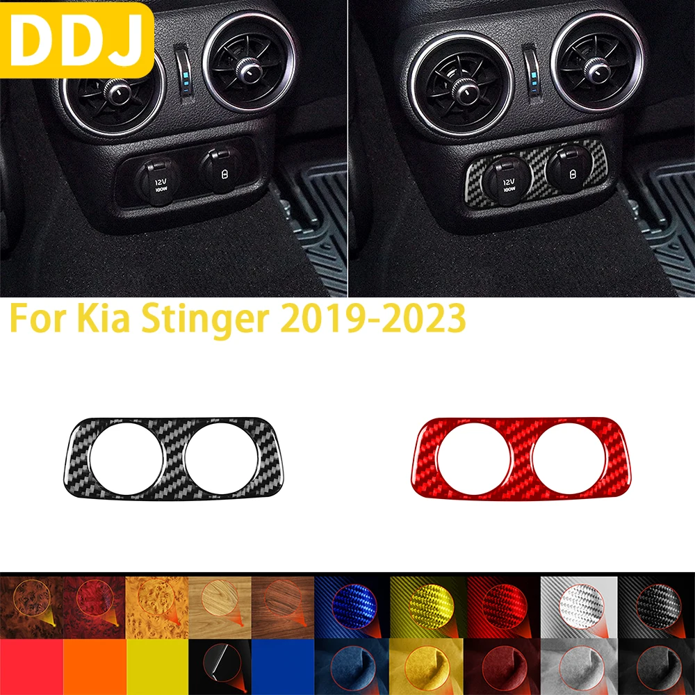 For KIA Stinger 2019-2023 Accessorie Carbon Fiber Car Interior Rear Air Outlet Charge Plug Cover Trim Sticker Decoration
For KIA Stinger 2019-2023 Accessorie Carbon Fiber Car Interior Rear Air Outlet Charge Plug Cover Trim Sticker Decoration