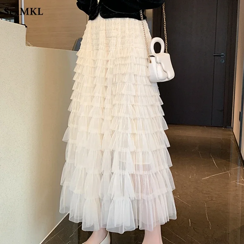New Fashion White Long Tulle Skirts Women Elegant High Waist A Line Casual Faldas Largas Korean Black Pleated Gown Skirt Pink
New Fashion White Long Tulle Skirts Women Elegant High Waist A Line Casual Faldas Largas Korean Black Pleated Gown Skirt Pink
