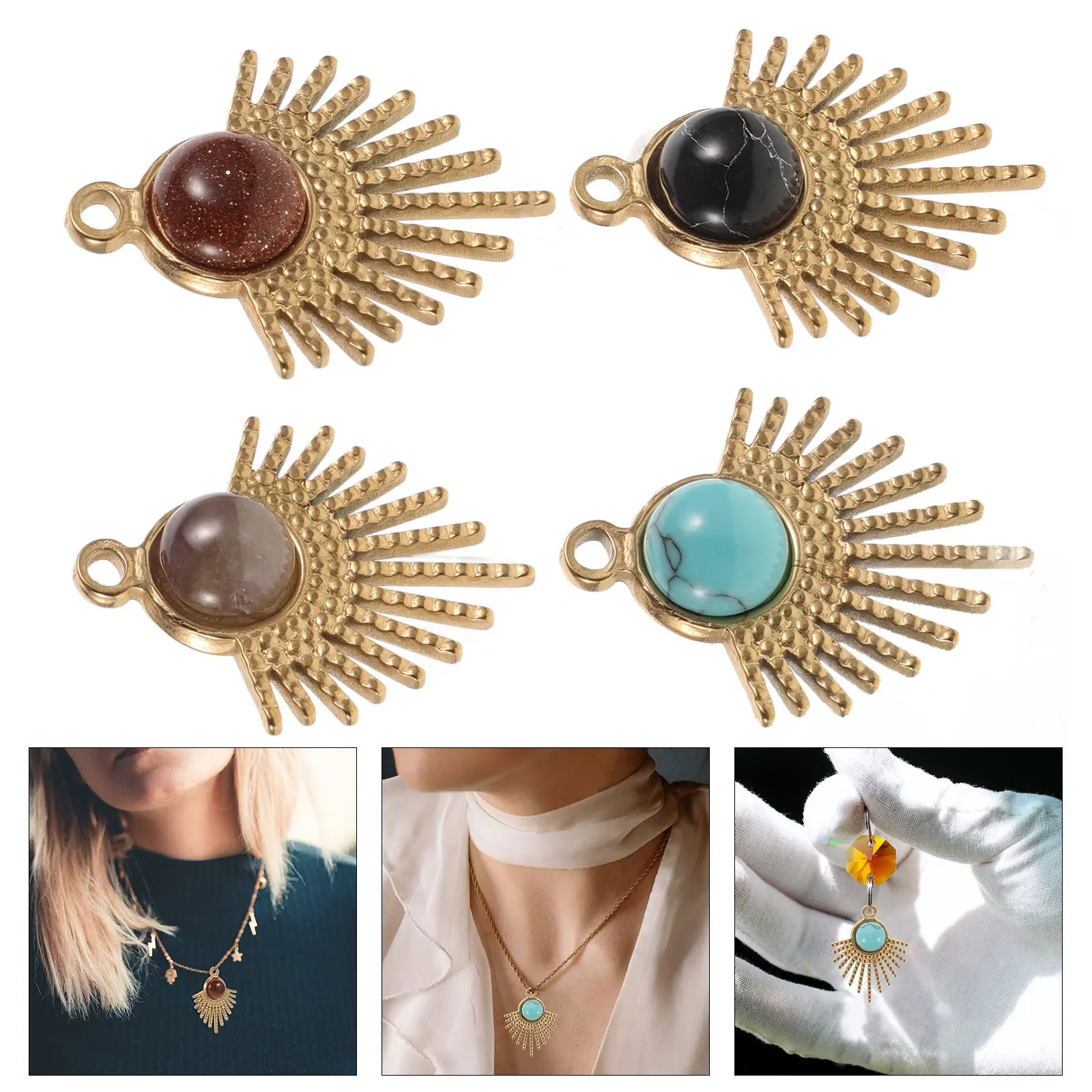 Набор из 4 подвесок-вентиляторов из нержавеющей стали для рукоделия, гладкая текстура, прочные, для ожерелий и серег
Набор из 4 подвесок-вентиляторов из нержавеющей стали для рукоделия, гладкая текстура, прочные, для ожерелий и серег