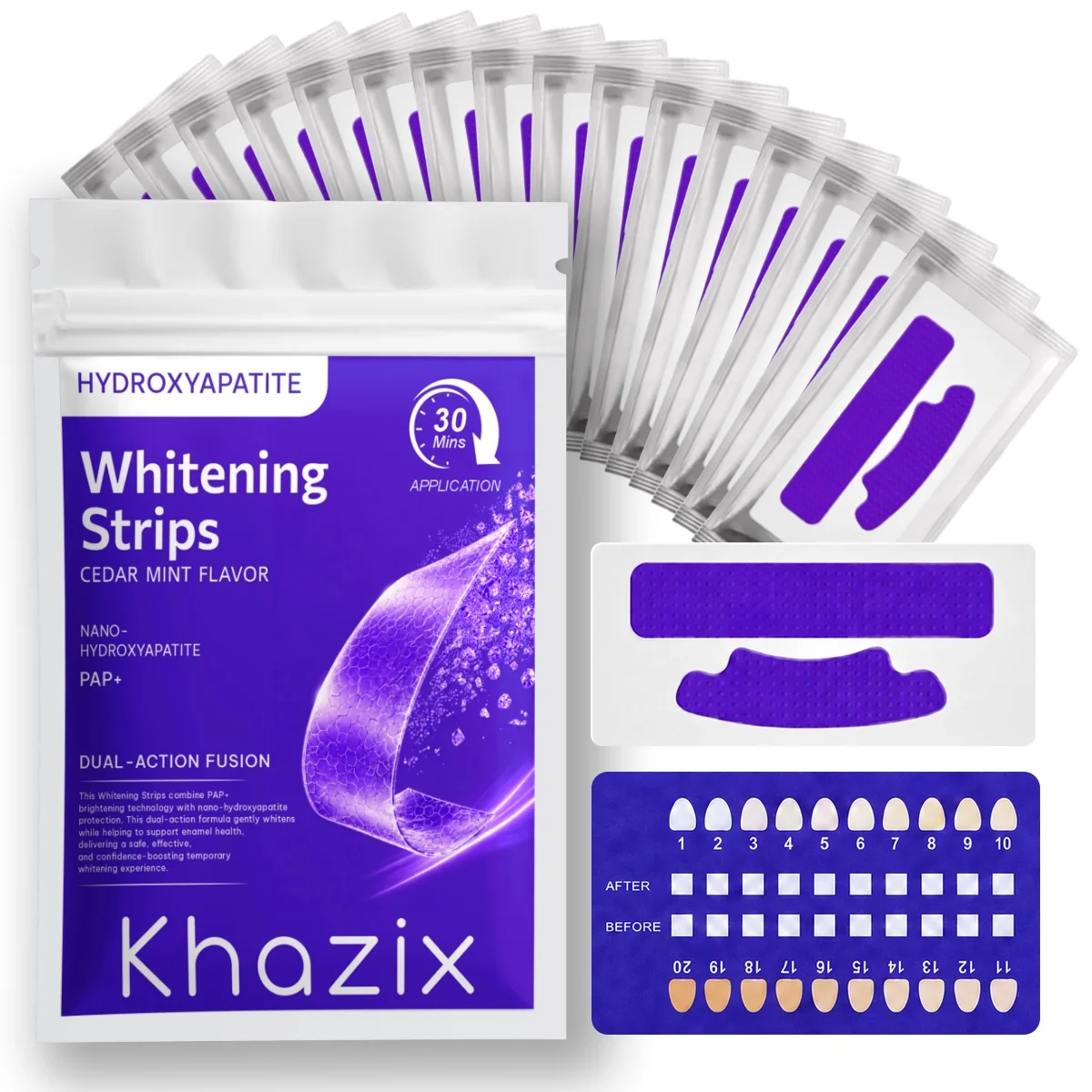 7PCS Teeth Whitening Strips for Whiter-Looking Smile, Flexible Tooth Strips Easy to Apply for Daily Cosmetic Care
7PCS Teeth Whitening Strips for Whiter-Looking Smile, Flexible Tooth Strips Easy to Apply for Daily Cosmetic Care