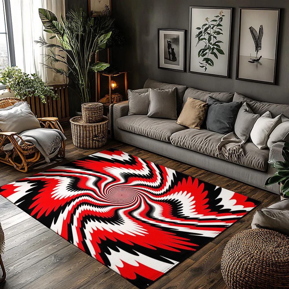 Tuniu Vortex Red Black Optical Illusion Rug Non Slip Room Decor Living Room Carpet Mat
Tuniu Vortex Red Black Optical Illusion Rug Non Slip Room Decor Living Room Carpet Mat
