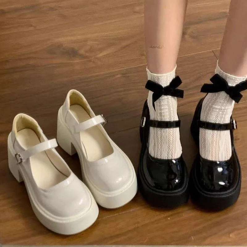 Mary Jane Small High Heels 2026 Spring New Retro Thickened Base Women's Black Thick Heel Small Fashionable Flat Shoes
Mary Jane Small High Heels 2026 Spring New Retro Thickened Base Women's Black Thick Heel Small Fashionable Flat Shoes