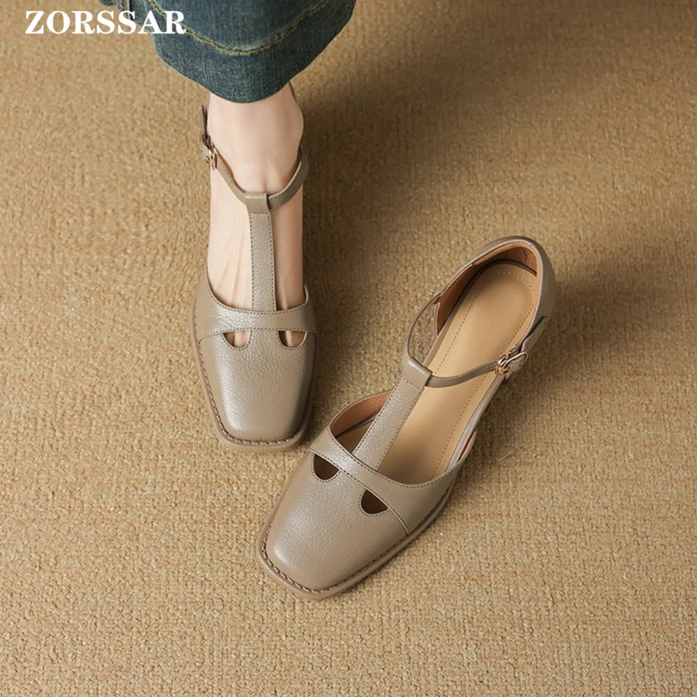 2025 New Summer French Style T-Strap Genuine Leather Sandals Women Square Toe High Heels Solid Color Party Dating Sandals
2025 New Summer French Style T-Strap Genuine Leather Sandals Women Square Toe High Heels Solid Color Party Dating Sandals