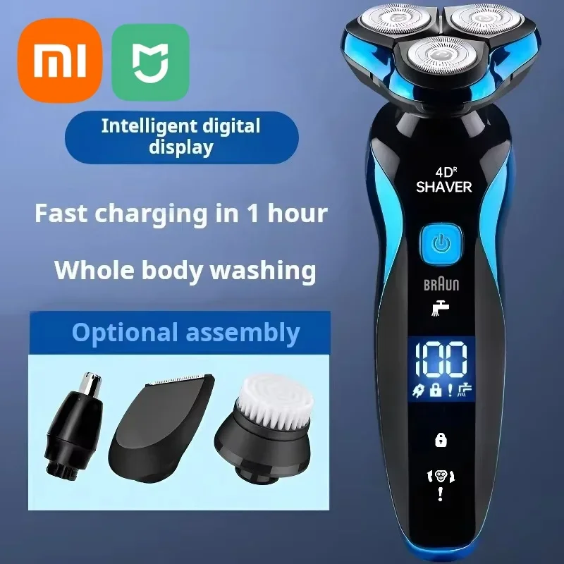 Xiaomi 4-in-1 Electric Shaver Portable Men's Shaver Travel USB-C Rechargeable Electric Waterproof Shaver Wet and Dry Use
Xiaomi 4-in-1 Electric Shaver Portable Men's Shaver Travel USB-C Rechargeable Electric Waterproof Shaver Wet and Dry Use