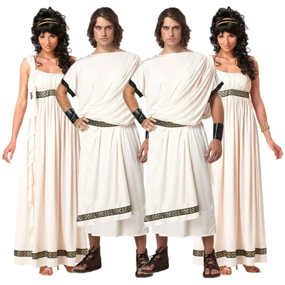 Ancient Rome Greek Mythology Olympus Zeus Hera Fancy Dress Toga God Goddess Couples Cosplay Halloween Carnival Costume Set 
Ancient Rome Greek Mythology Olympus Zeus Hera Fancy Dress Toga God Goddess Couples Cosplay Halloween Carnival Costume Set