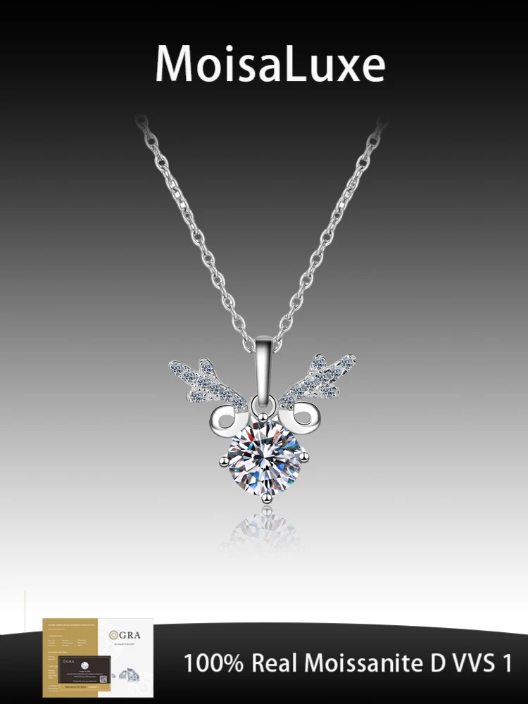 MoisaLuxe Official Store GRA Moissanite Plata Sterling 925 Silver Four-claw Female Deer Has Your Pendant Necklace Chain Jewelry
MoisaLuxe Official Store GRA Moissanite Plata Sterling 925 Silver Four-claw Female Deer Has Your Pendant Necklace Chain Jewelry