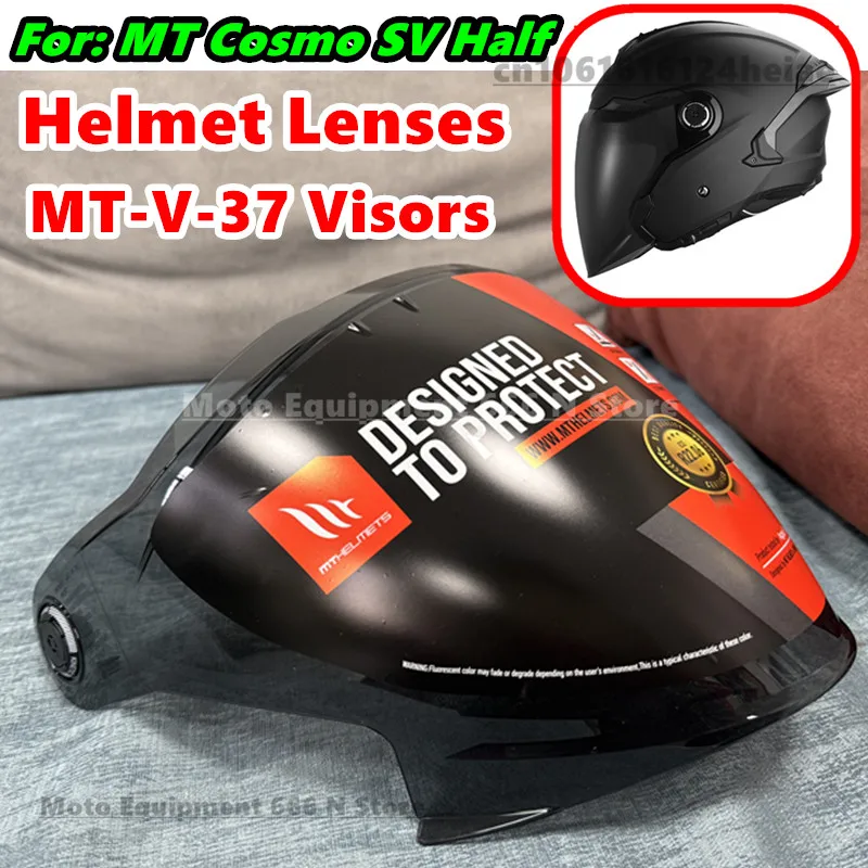MT Helmet Cosmo SV Half Helmet Lenses Original Transparent Lenses Black Colored Sun Visor Helmet Accessories
