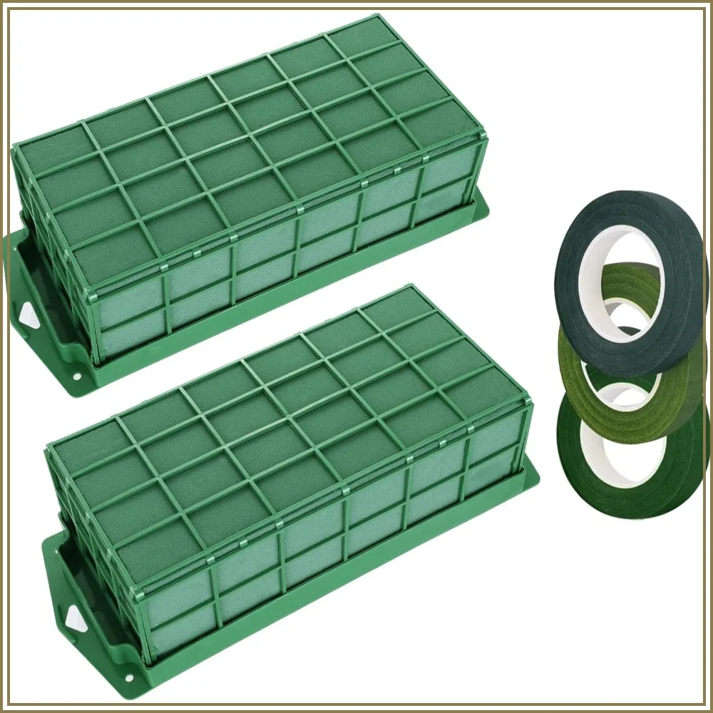 2 Pack Rectangle Floral Foam Cage for Fresh & Artificial Flowers, Wet/Dry Flower Arrangement Holder for Wedding, Home, Garden Decor
2 Pack Rectangle Floral Foam Cage for Fresh & Artificial Flowers, Wet/Dry Flower Arrangement Holder for Wedding, Home, Garden Decor