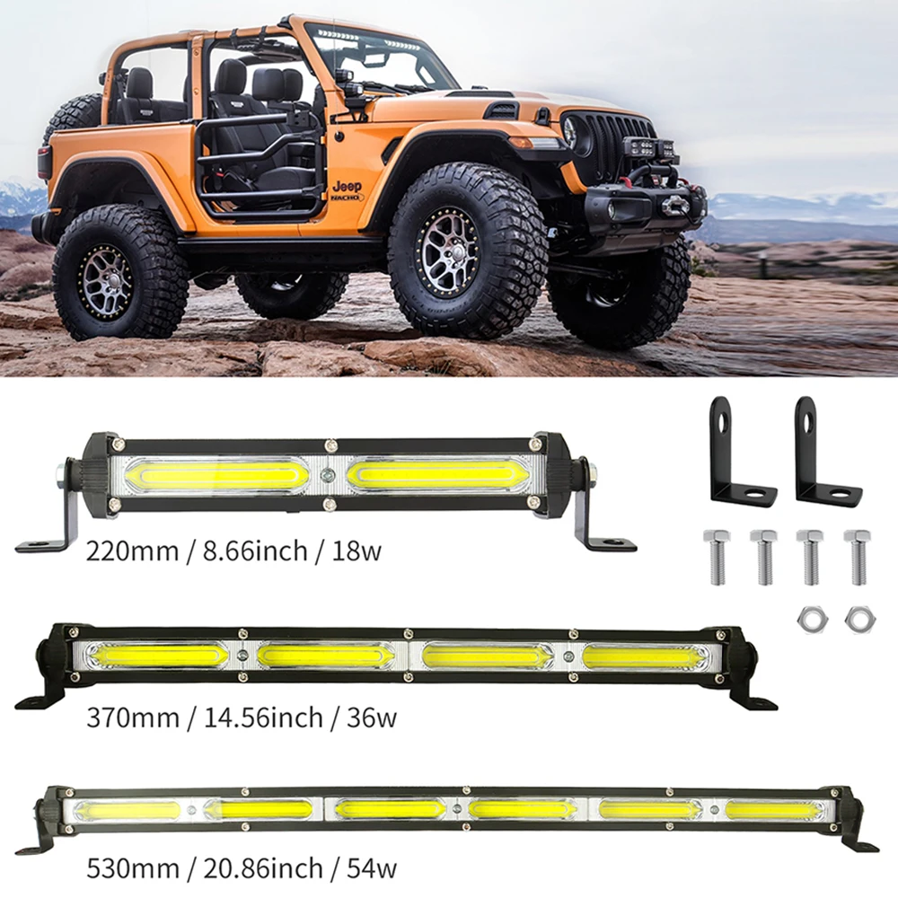 COB Led Work Light 12v Lightbar Accessories for 4x4 Off Road Lamp Strip for SUV ATV Truck Motorcycle Auto Fog Lamp Headlight
COB Led Work Light 12v Lightbar Accessories for 4x4 Off Road Lamp Strip for SUV ATV Truck Motorcycle Auto Fog Lamp Headlight