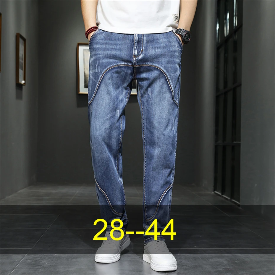 Denim Pants Men 44 Plus Size Jeans Fashion Casual Straight Pants Spring Summer Thin Jeans Male Baggy Jeans Big Size
Denim Pants Men 44 Plus Size Jeans Fashion Casual Straight Pants Spring Summer Thin Jeans Male Baggy Jeans Big Size