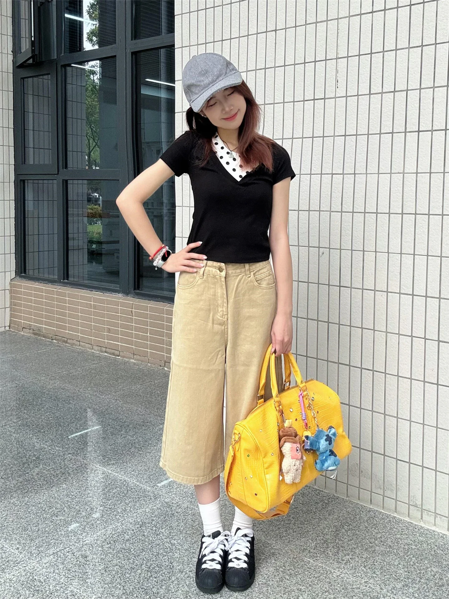 American Vintage Khaki Color Seven-Five Jeans Women Summer High Waist Loose Slimming Washed Wide Leg Medium Pants
American Vintage Khaki Color Seven-Five Jeans Women Summer High Waist Loose Slimming Washed Wide Leg Medium Pants