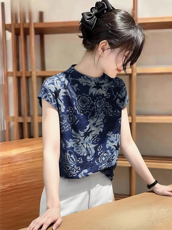 New Chinese Style Floral Print Loose Short Sleeve T-Shirt Women's Summer 2026 Fashionable Casual Versatile Slimming Top
New Chinese Style Floral Print Loose Short Sleeve T-Shirt Women's Summer 2026 Fashionable Casual Versatile Slimming Top