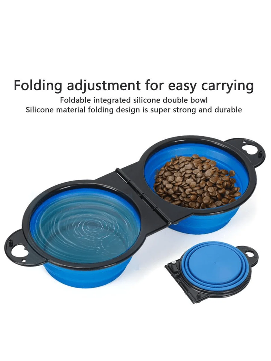 2 in 1 dog bowl portable foldable pet double bowl collapsible silicone water bowls for dog outdoor travel puppy food container
2 in 1 dog bowl portable foldable pet double bowl collapsible silicone water bowls for dog outdoor travel puppy food container