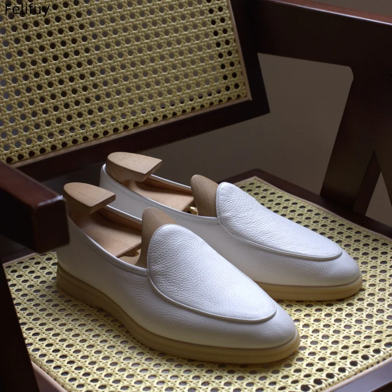 Men's Loafers White Lazy Shoes Cow Leather Slip on Mens Flats Fashion Driving Loafers Comfortable Breathable Summer Walking Shoe
Men's Loafers White Lazy Shoes Cow Leather Slip on Mens Flats Fashion Driving Loafers Comfortable Breathable Summer Walking Shoe