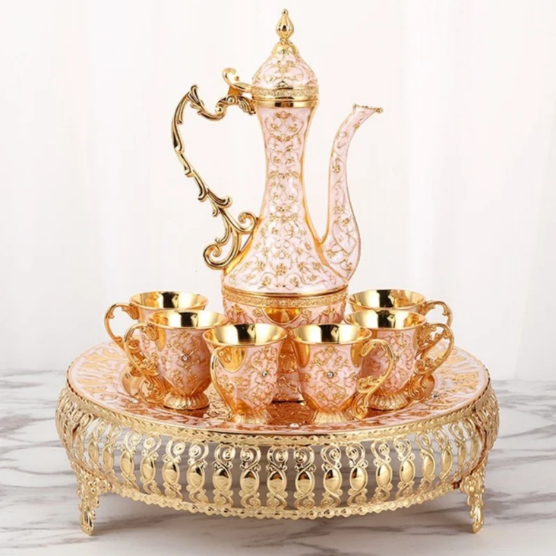 Wine set, Alloy Home New Wine Pot Glass Set, European Exquisite Vintage Wine Glass, Creative Wine Pot Set Home Decoration,1Set
Wine set, Alloy Home New Wine Pot Glass Set, European Exquisite Vintage Wine Glass, Creative Wine Pot Set Home Decoration,1Set