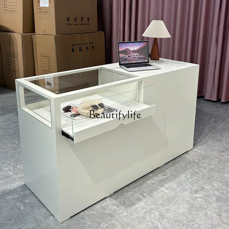 Clothing store Nakajima table milk white paint women's clothing store glass display cabinet jewelry store water table
Clothing store Nakajima table milk white paint women's clothing store glass display cabinet jewelry store water table