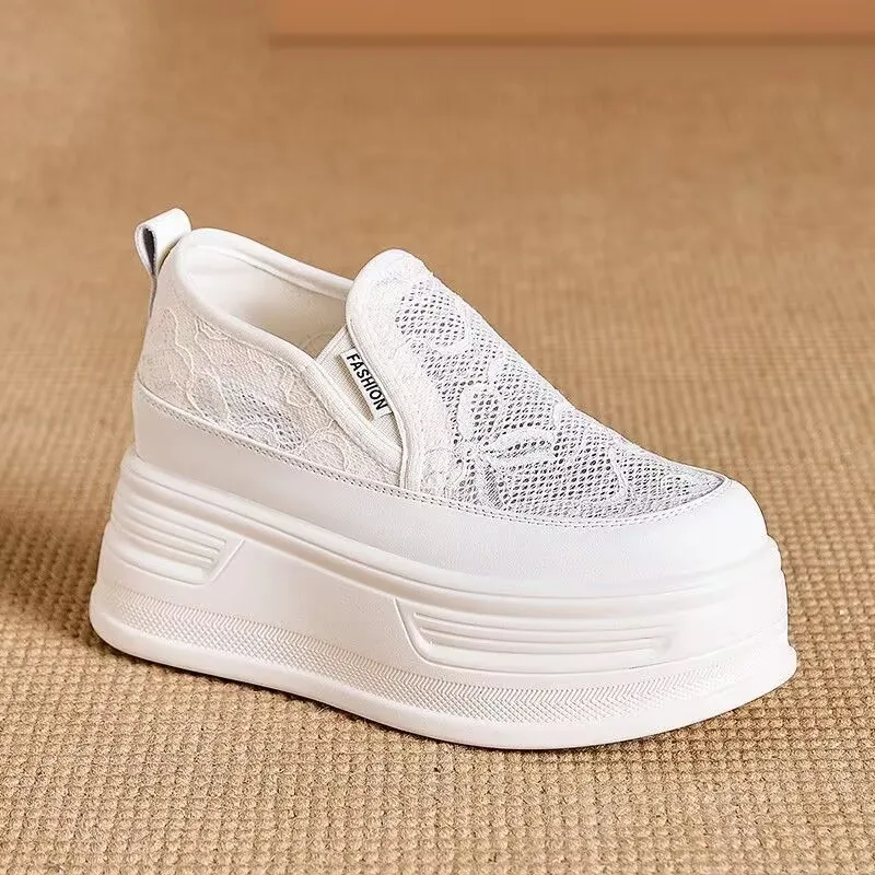 Lace Flowers Woman Platform Sneakers Wedge Shoes 2025 Female 8cm Height Increasing Breathable Mesh Casual Shoes Canvas Shoes
Lace Flowers Woman Platform Sneakers Wedge Shoes 2025 Female 8cm Height Increasing Breathable Mesh Casual Shoes Canvas Shoes