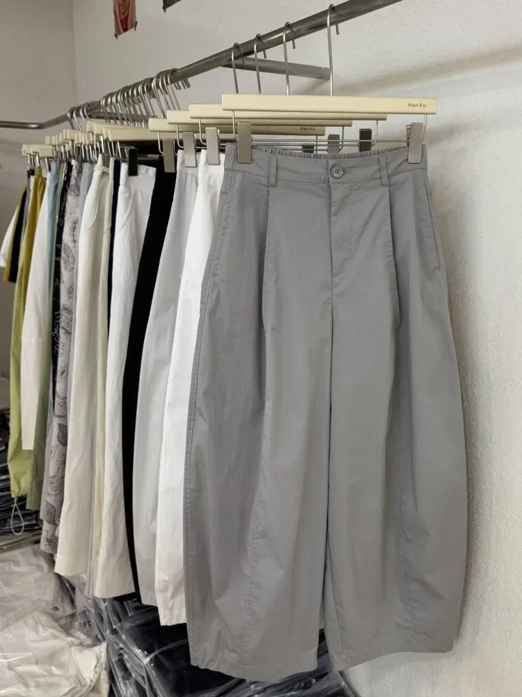 High Waist Wide Leg Thin Blade Pants Pure Color Casual Loose Slimming Summer New Style Balloon Pants for plus Size Women
High Waist Wide Leg Thin Blade Pants Pure Color Casual Loose Slimming Summer New Style Balloon Pants for plus Size Women