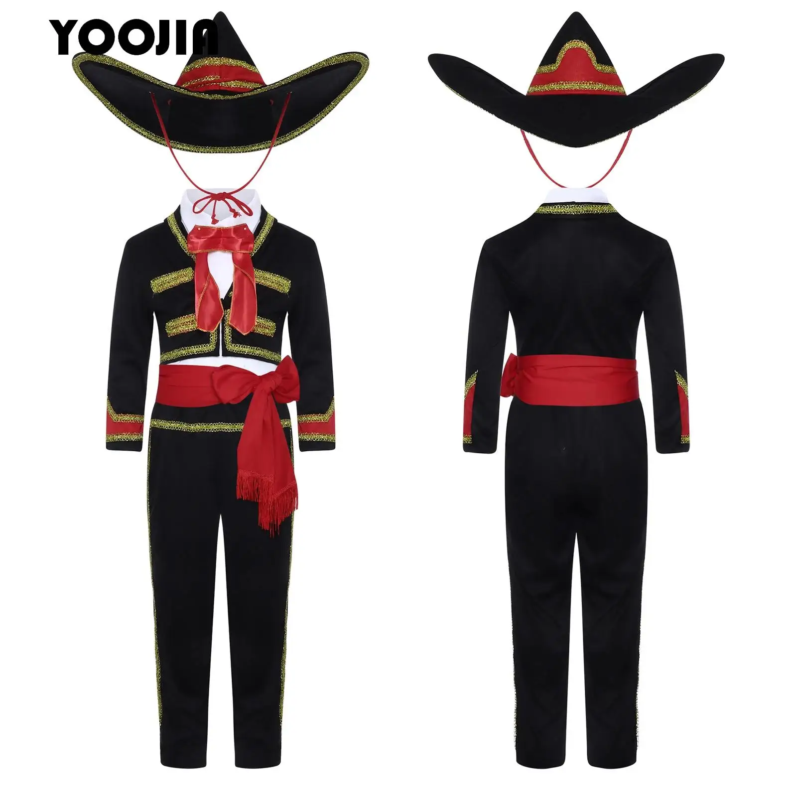 Kids Boys Mexican National Costume Sombrero Children Halloween Cosplay Set Day of The Dead Jacket Top with Pants Hat Outfits
Kids Boys Mexican National Costume Sombrero Children Halloween Cosplay Set Day of The Dead Jacket Top with Pants Hat Outfits