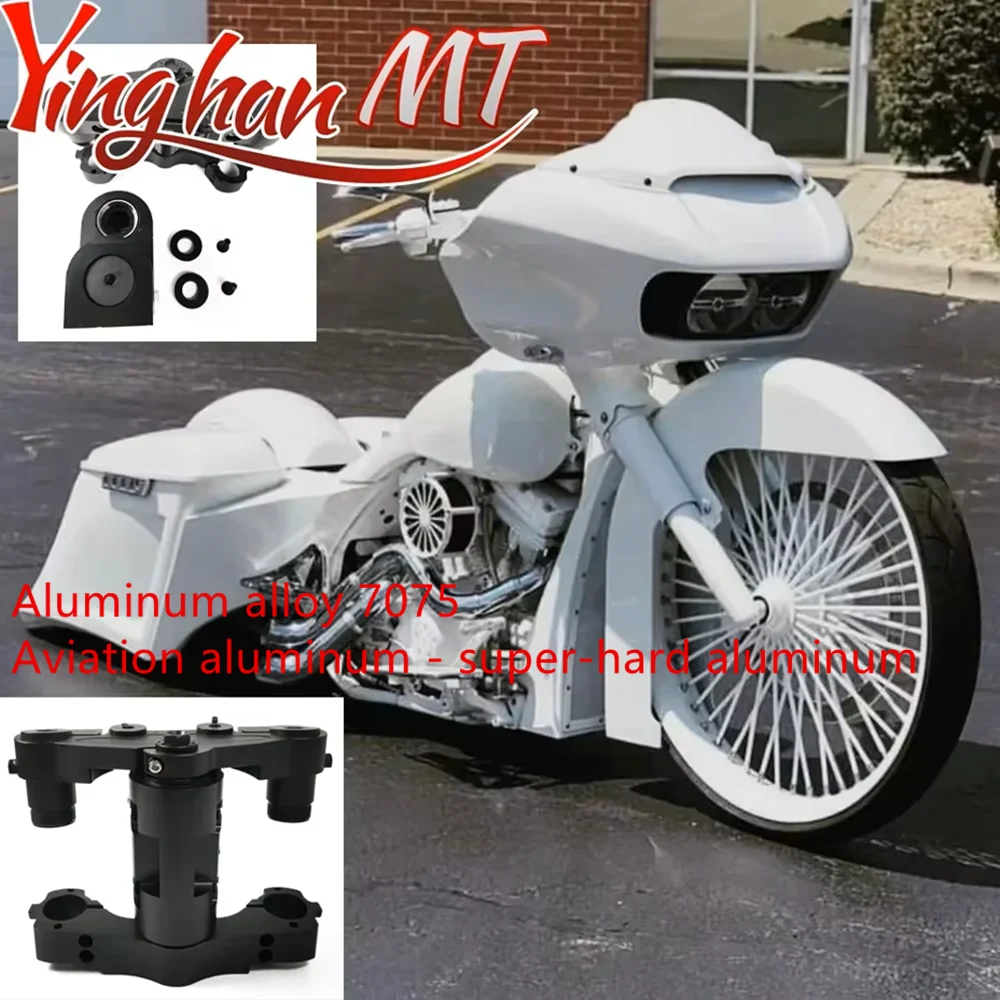 Для Harley Touring Street Glide Road Glide Road King 2014-2024: черный комплект тройной рулевой колонки (трайкл) с болтовым креплением на 26-дюймовые колеса, для переоборудования в стиле Bagger.
Для Harley Touring Street Glide Road Glide Road King 2014-2024: черный комплект тройной рулевой колонки (трайкл) с болтовым креплением на 26-дюймовые колеса, для переоборудования в стиле Bagger.