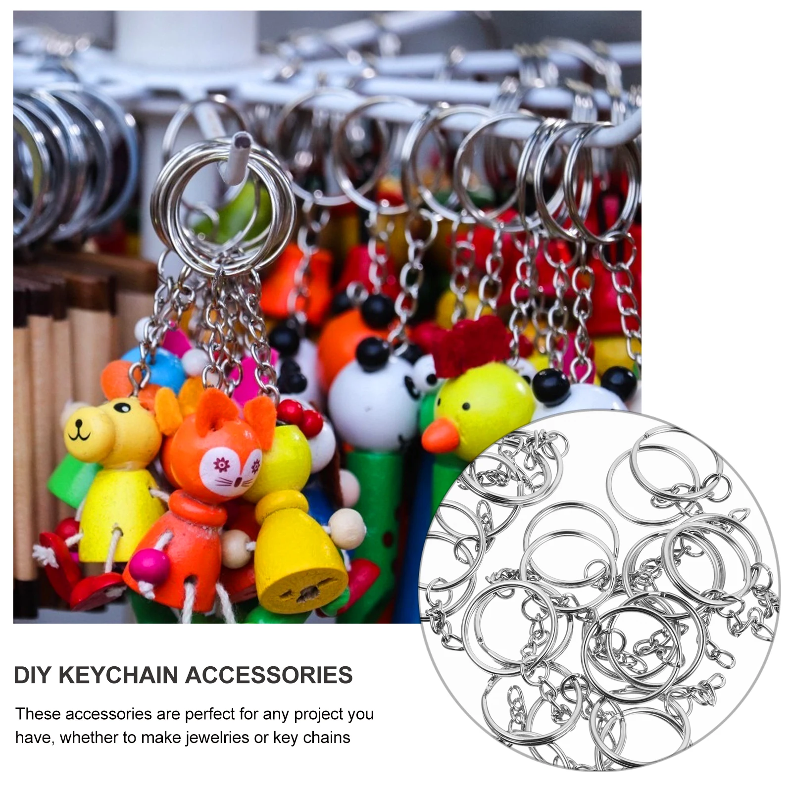 150 Pcs Keychain Rings Iron Accessories Supplies Open Jump Connecting Keyrings DIY Craft Materials Perfect for Pendant Keychains
150 Pcs Keychain Rings Iron Accessories Supplies Open Jump Connecting Keyrings DIY Craft Materials Perfect for Pendant Keychains