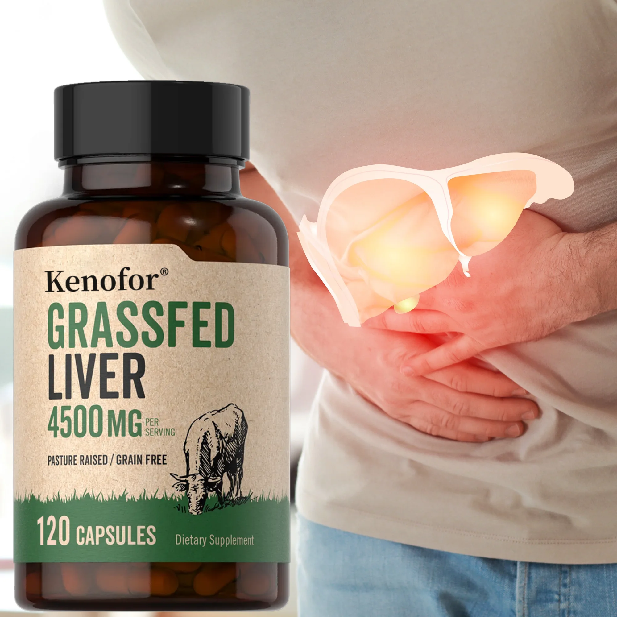 Grass-Fed Beef Liver Capsules, Rich Natural Vitamins & Minerals for Energy, Heart, Brain, Immune & Liver Wellness Support
Grass-Fed Beef Liver Capsules, Rich Natural Vitamins & Minerals for Energy, Heart, Brain, Immune & Liver Wellness Support