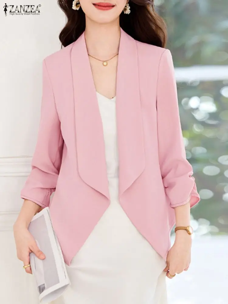 ZANZEA женский осенний кардиган блузка с открытой передней частью тонкие пальто 2025 элегантные топы с длинными рукавами повседневная офисная рубашка OL однотонная накидка
ZANZEA женский осенний кардиган блузка с открытой передней частью тонкие пальто 2025 элегантные топы с длинными рукавами повседневная офисная рубашка OL однотонная накидка