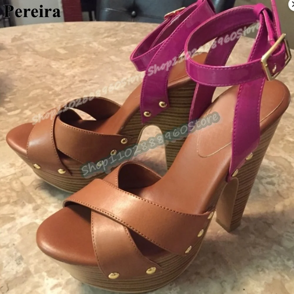Occidental Brown Cross Strap Platform Sandals Thick Heel Women Shoes Ankle Buckle Strap Peep Toe 2026 Fashion Zapatos Para Mujer
Occidental Brown Cross Strap Platform Sandals Thick Heel Women Shoes Ankle Buckle Strap Peep Toe 2026 Fashion Zapatos Para Mujer